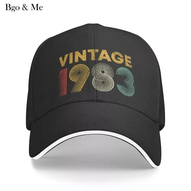 

2024 New Custom Vintage 1983 Baseball Cap For Men Women Breathable 39 Years Old Born In 1983 39th Birthday Dad Hat Outdoor