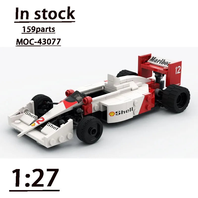 Moc-43077 Formula 1:27 Classic Racing Car Assembly Splicing Building Block Modello 159 Building Block Parts Kids Birthday Toy Gift