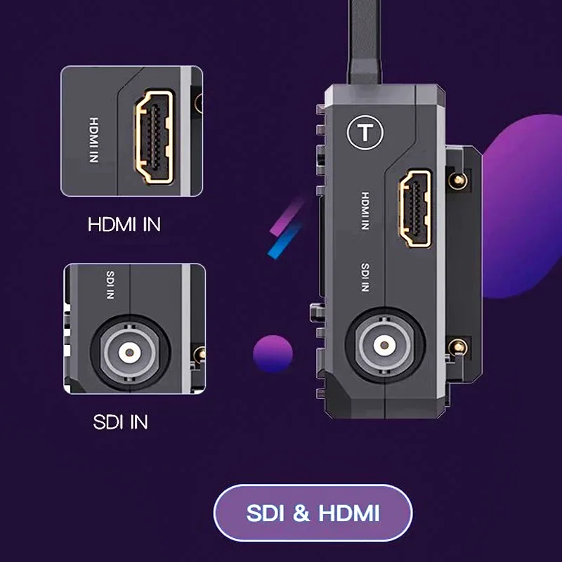 ACCSOON CineView QUAD   ӱ,   HD 1080 P60 SDI HDMI  ī޶  ǰ, 2.4Ghz, 5Ghz