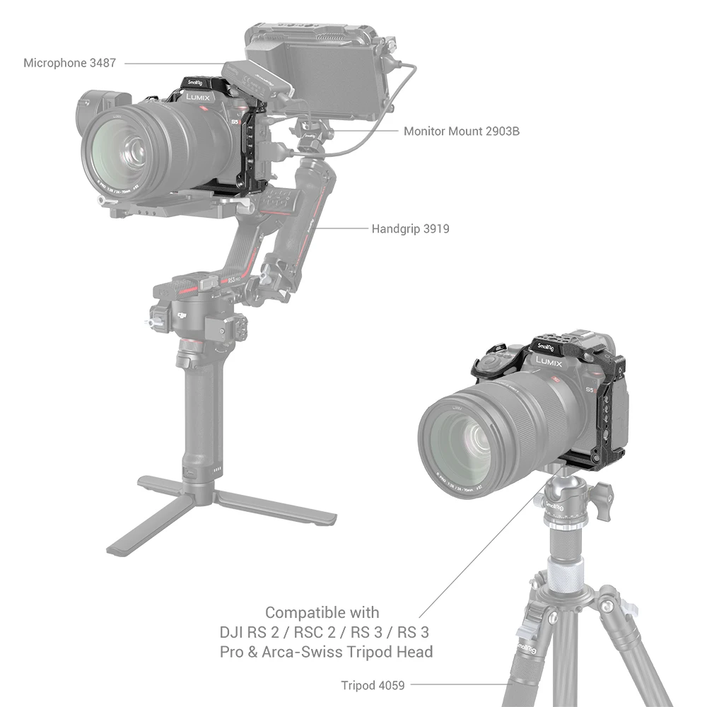 Smallrig-ブラックマンバカメラケージ,Panasonic lumix s5 ii