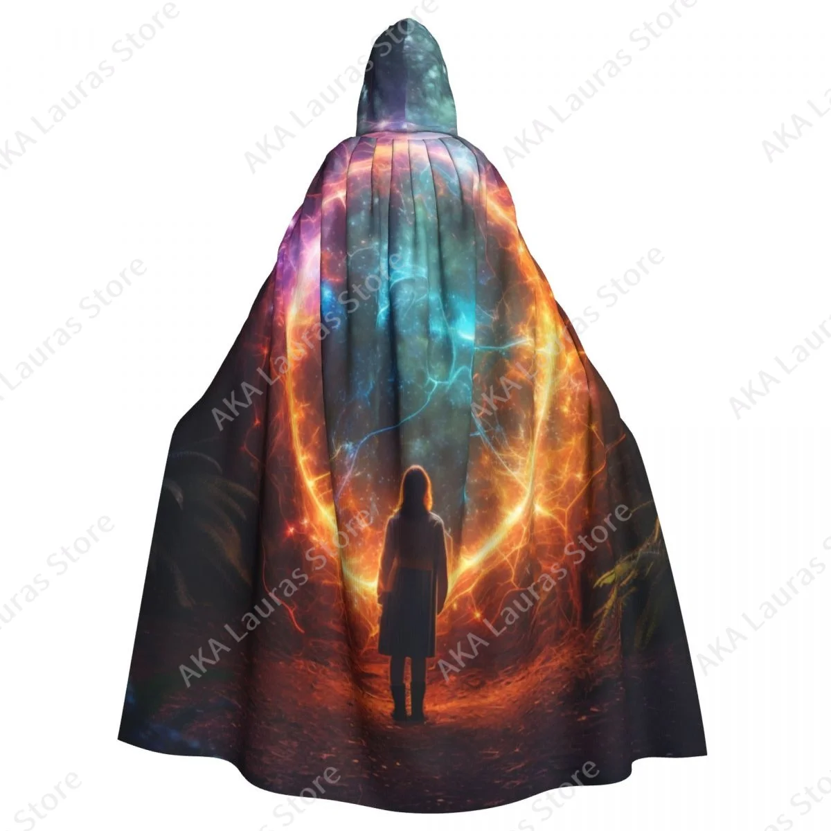 

Unisex Adult Door Leading MagicalWorld Cloak with Hood Long Witch Costume Cosplay
