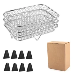 Stackable Stainless Steel Air Fryer Grilling & Dehydrator Rack (Rectangular - 8foot)
