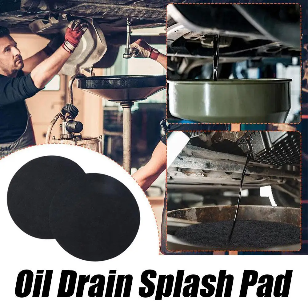 38cm Oil Drain Splash Pad 2Pcs No Splatter Pad For Car Changing Oil Transmission Drain Pan Anti Splash Round For Auto Techs