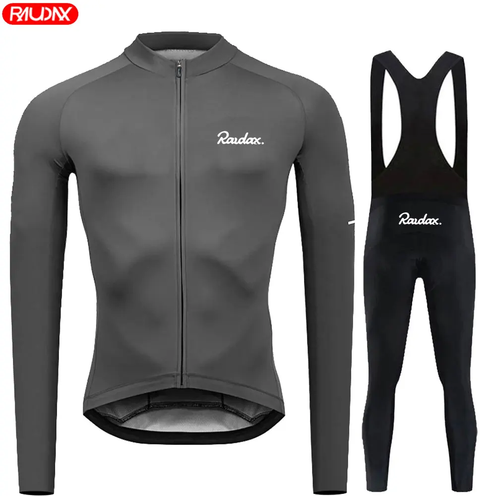 Men's Long-Sleeve Cycling Jersey Set - Breathable Road & Mountain Bike Apparel