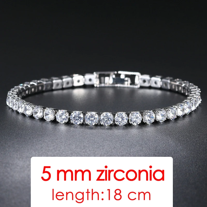 Rose Gold Cubic Zirconia Tennis Bracelet - Elegant Fashion Jewelry Gift
