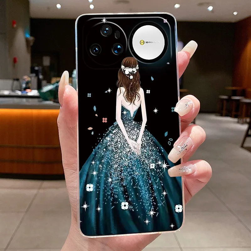 Clear Luxury Fashion Butterfly Flowers Soft TPU Phone Case