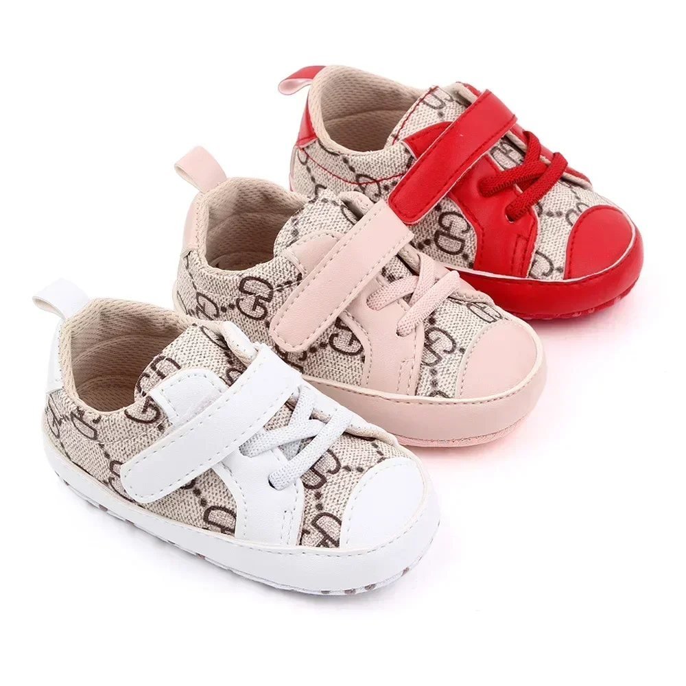 Baby Girls Sneakers Non-slip Soft Sole PU Leather Shoes First Walker Newborn Baby Boy Unisex Shoes