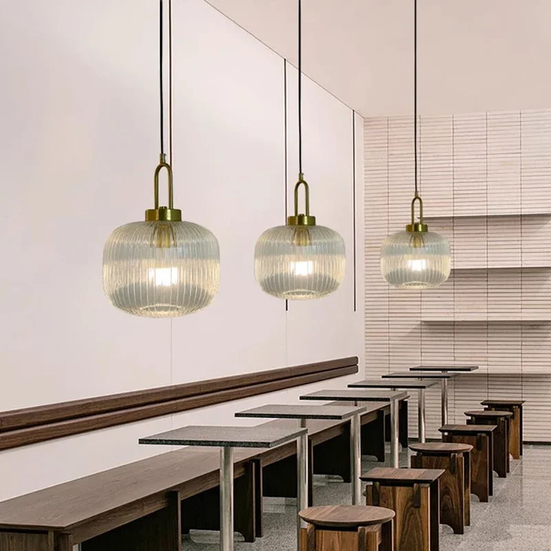 Nordic LED Glass Pendant Light Minimalist Lamp Shade For Bedroom Living Room Coffee Shop Home Decor Illumination Fixtures Lustre