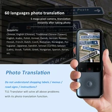 

Portable 138 Languages T11 Smart Voice Translator Real-Time Multi-Language Speech Interactive Offline Translator Business Travel