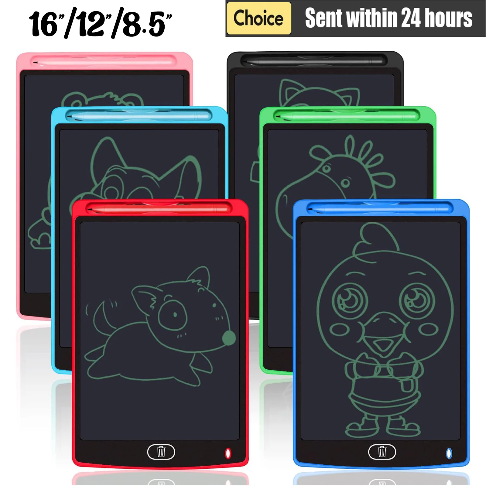 Kids Writing Tablet, Hockvill Toys For 3 4 5 6 7 Year Old Girls Boys, 8.8 Inch Colorful Doodle Board For Toddlers, Reusable Electronic Drawing Pad, Educational & Learning Birthday Gift For Children