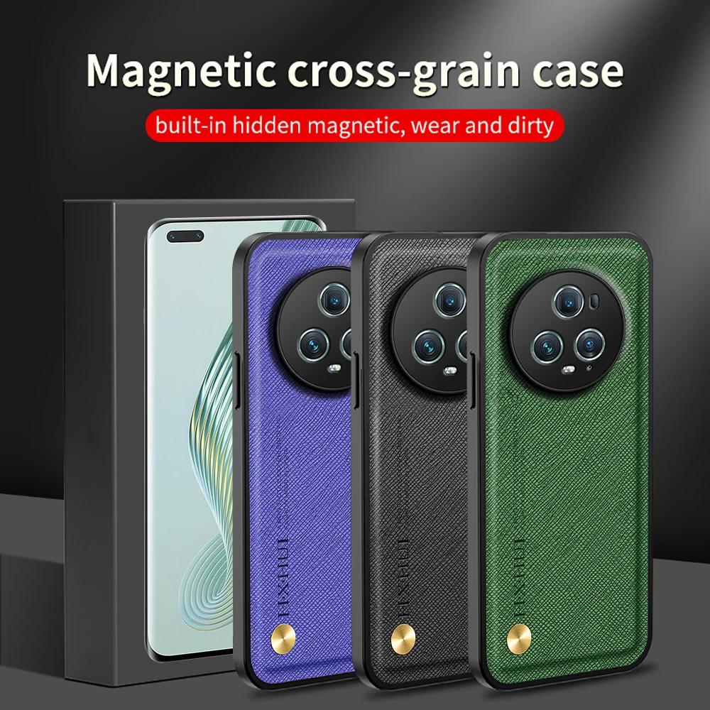 Funda Con Tapa De Cuero Genuino Para Huawei Honor Magic 5 Pro 4PRO Espejo  Original Vista Táctil Inteligente Despertar Protección Para Dormir