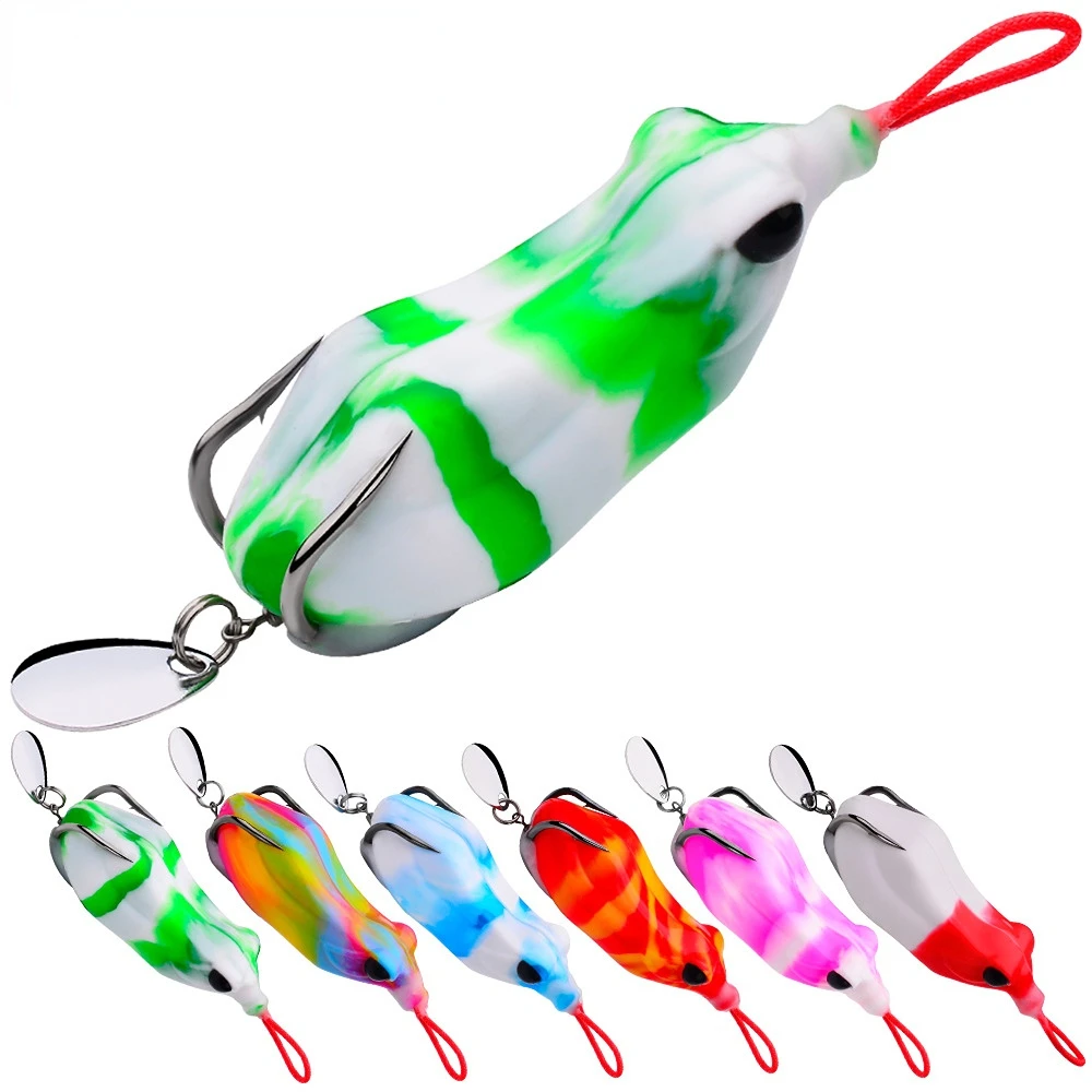 

1 шт., мягкая Рыболовная Приманка Topwater с тройными крючками, 6,5 см, 14,5 г