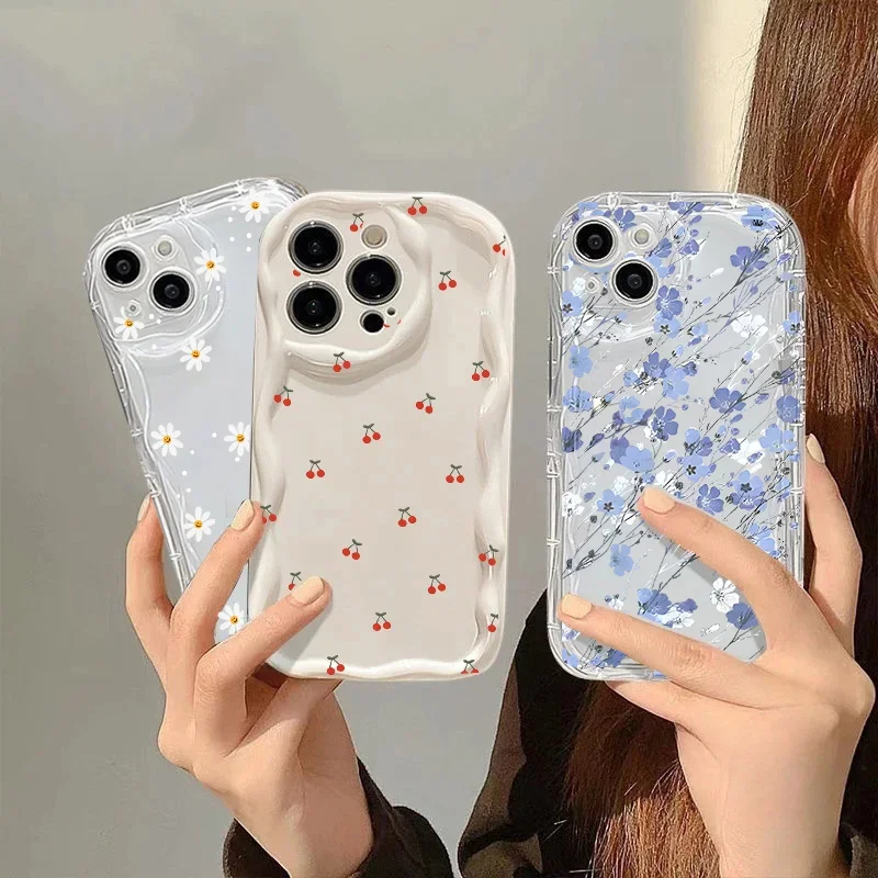 Daisy Cherry Purple Floral Plant Phone Case Cover