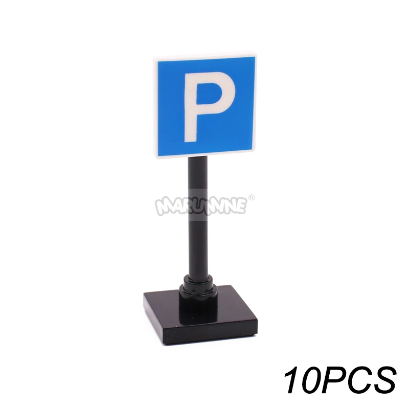 Traffic Road Sign Light & City Street View Building Accessories Kit