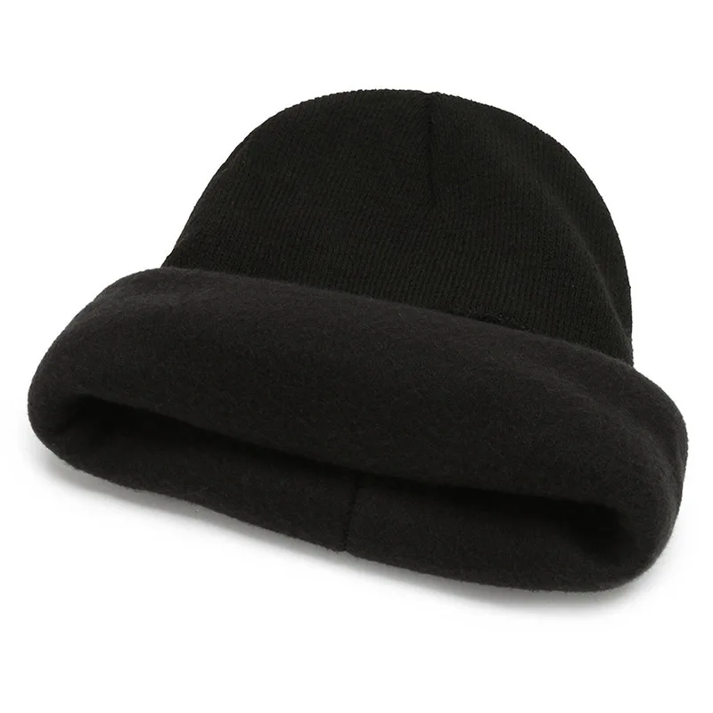 New Black Winter Plush Balaclava Hat Men Outdoor Full Face Cover Mask Beanies Outdoor Riding Ski Ear Protection Knitted Cap