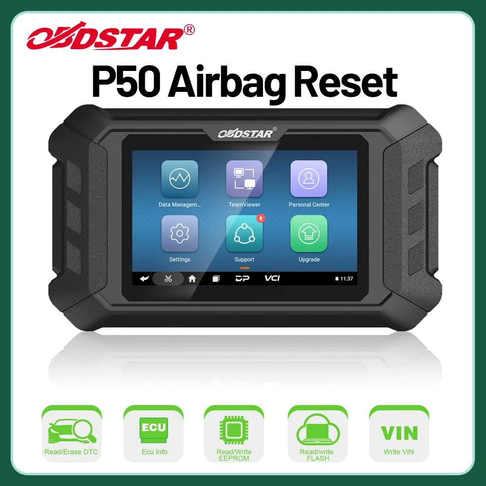 Obdstar P50 Airbag Reset Tool Cover 77 Marche E Oltre 10500 Ecu Part No. By Obd/ Bench Support Ripristino Batteria Per Audi Per Volvo