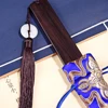 Ebony Wood Solid Wood Paddle Whip,Handmade Deluxe Riding Crop whip,Bat Horse Whip with Tassels 2