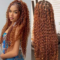 Tressage en vrac cheveux humains vague profonde couleur non transformée sans trame Boho tresses cheveux humains Extensions en vrac brésilien Remy cheveux 2