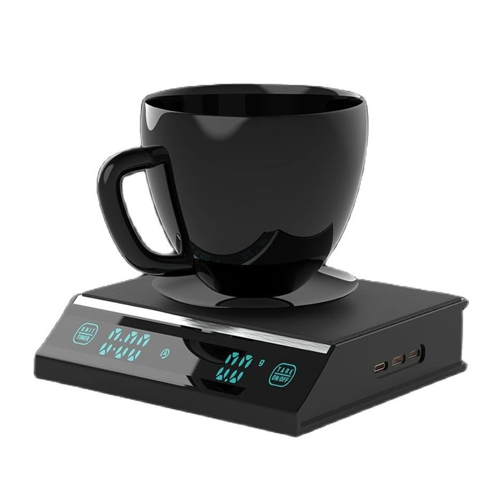 

Electronic Coffee Scale Precision Kitchen Calibration Scale with Timer USB Charging Household Food Scale Accessories 3KG/0.1g