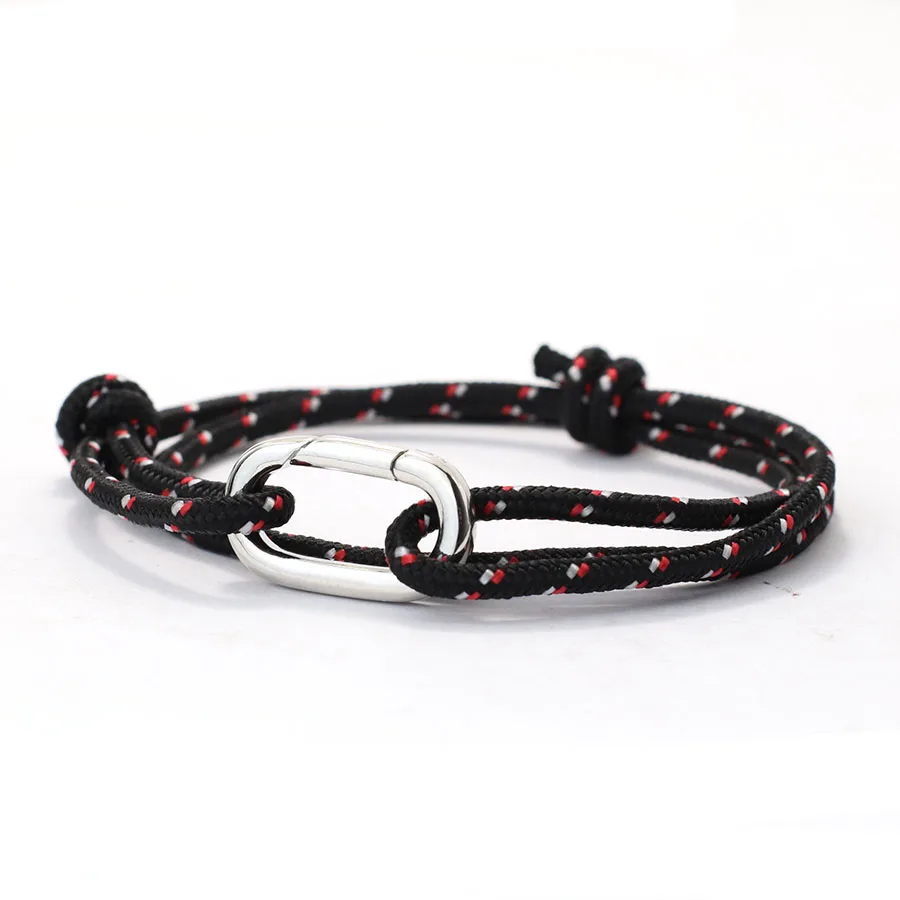 Handmade Adjustable Paracord Bracelet - Outdoor Survival Rope Bracelet