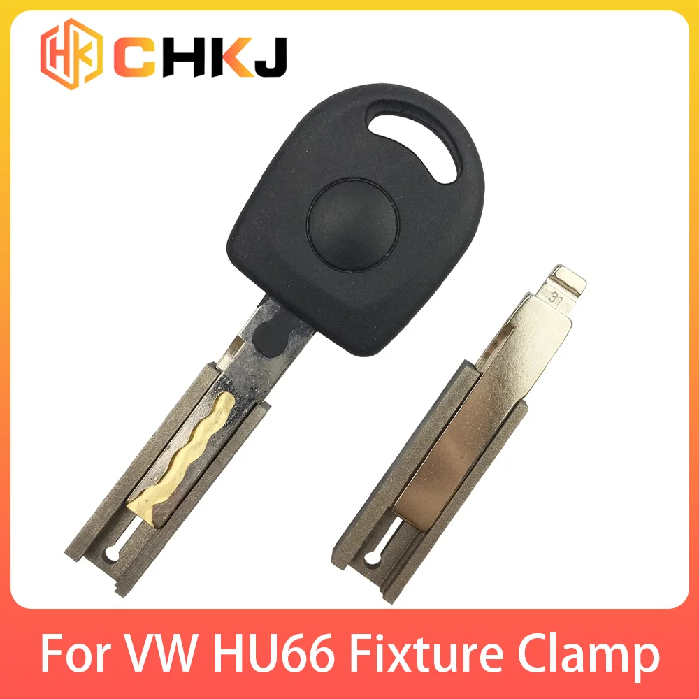 Duplicating Fixture Clamp 2PCS/Set HU66 Duplicating Fixture Clamp For VW For Volkswagen Blank Key Cutting Machine Part Key Cutter Machine Accessory duplicating fixture clamp