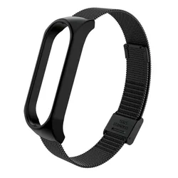 Rose Gold Stainless Steel Sports Strap (Black)