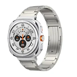 Titanium Strap with Stainless Steel Buckle Bracelet for Galaxy Watch 47mm (Titanium color)