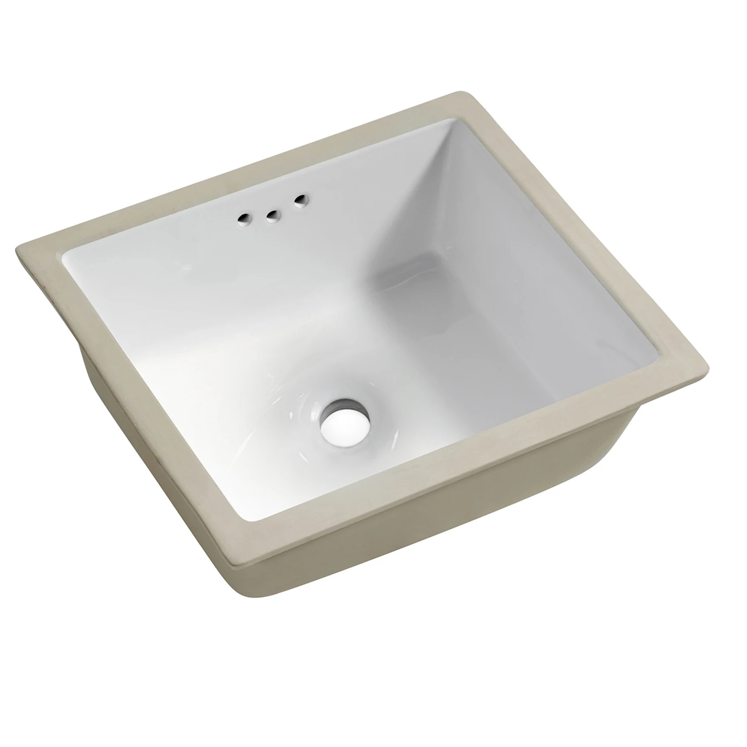 1pc 14 Inch Small Rectangle White Undermount Bathroom Sink, 13.78 x 12-inches Vanity Under Counter Lavatory Porcelain Ceramic Ba 4