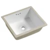 1pc 14 Inch Small Rectangle White Undermount Bathroom Sink, 13.78 x 12-inches Vanity Under Counter Lavatory Porcelain Ceramic Ba 4