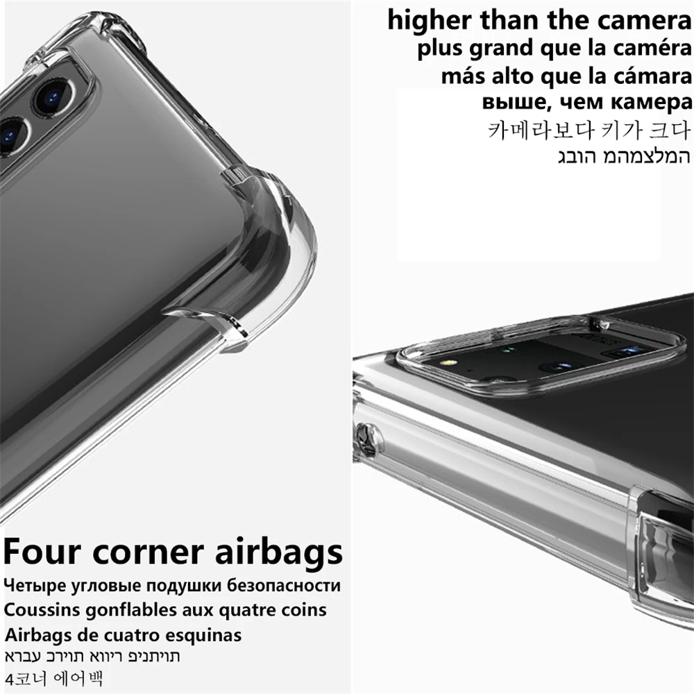 Shockproof Clear Soft Silicone Phone Case