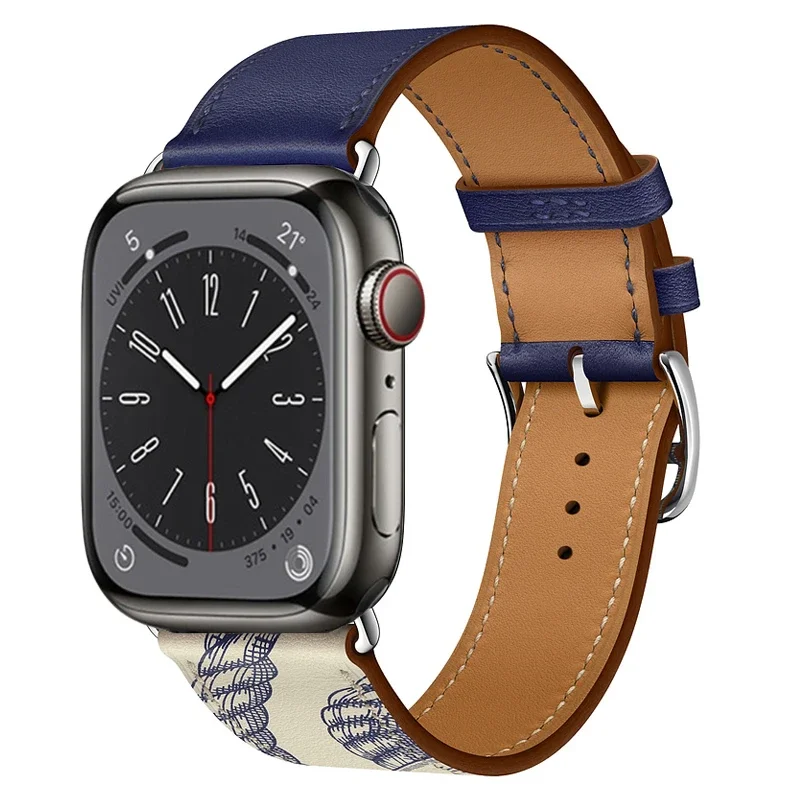 Premium Genuine Leather Watch Strap - Elegant and Versatile Wristband Bracelet
