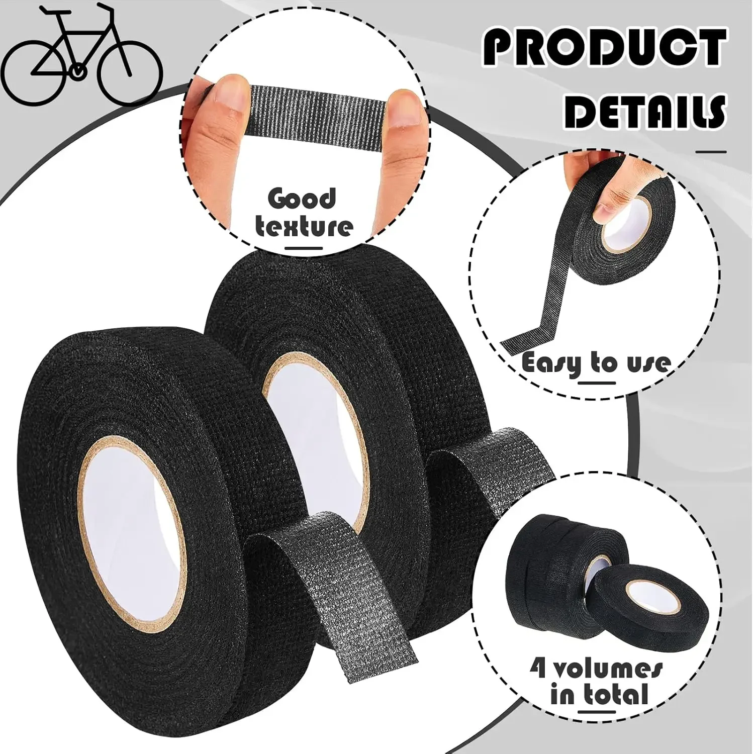 Insulation Fabric Tape High Temperature Resistant Cloth Tape Electrical Wiring Loom Cable Harness Waterproof Self-Adhesive Felt electrical insulating tape,insulation tape,insulating tape