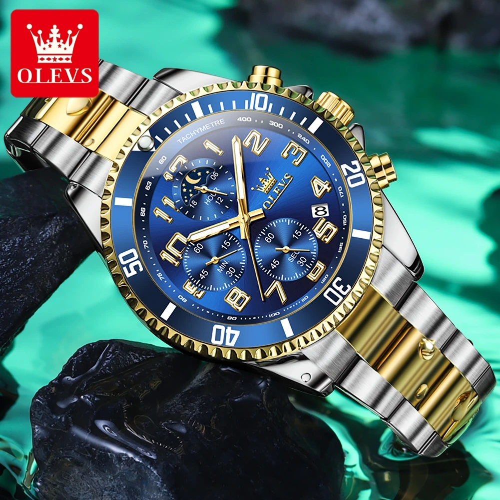 olevs watch 2926 original gold mens watch multifunctional chronograph quartz watch waterproof moon phase watches box gifts OLEVS Watch 2926 Original Gold Mens Watch Multifunctional Chronograph Quartz Watch Waterproof Moon Phase Watches Box Gifts 2