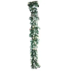 6-Foot Artificial Pine Garland for Festive Home and Event Decor (White)