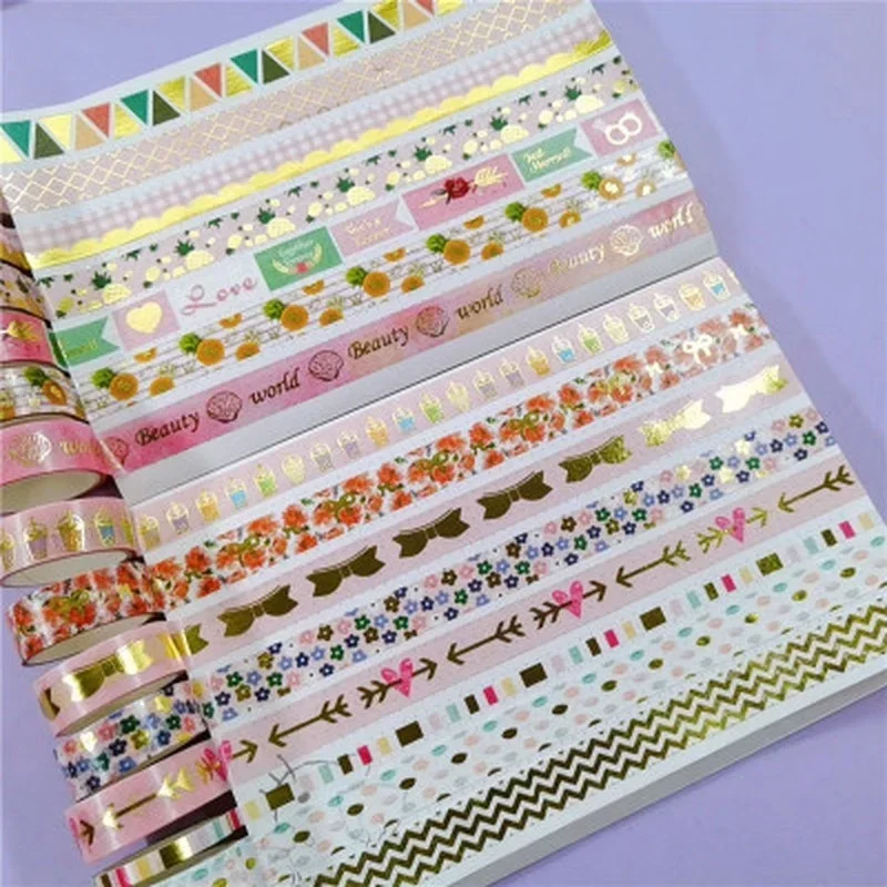 

12PCS Set Washi Masking Tape Set Sticky Paper DIY Decoration Office School Supplies Stationery Scrapbook for Hand Account