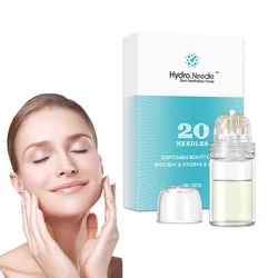 Hydra 20 Pin Micro Needle Titanium Tips Derma Needles Skin Care Anti Aging Whiten Bottle Stamp Serum Injection Reusable Skincare