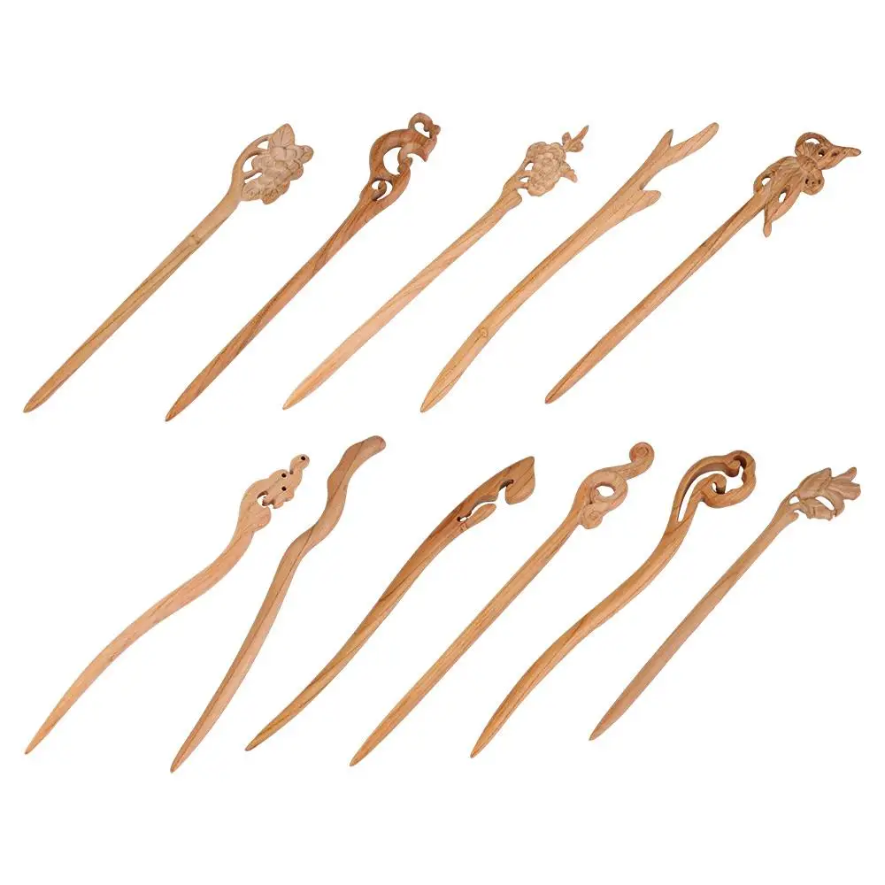 Antler Wave Shape Cloud Butterfly Women Hanfu Hairpins Wooden Hair Sticks Korean Hair Clip Chinese Hair Fork