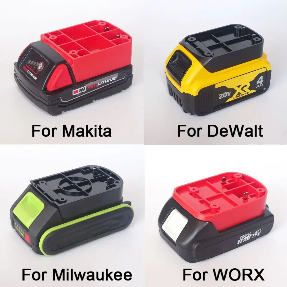 실용적인 ABS DIY 어댑터 휴대용 내구성 배터리 커넥터 거치대 베이스, 마키타, 디월트, WORX, 밀워키 18V 리튬 배터리용