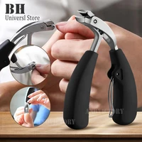 1Pcs Angled Toenail Clippers for Thick or Ingrown Toe Nails Sharp Slanted-Curved Blade  Trimmer Rubber Handle Fingernail Cutter