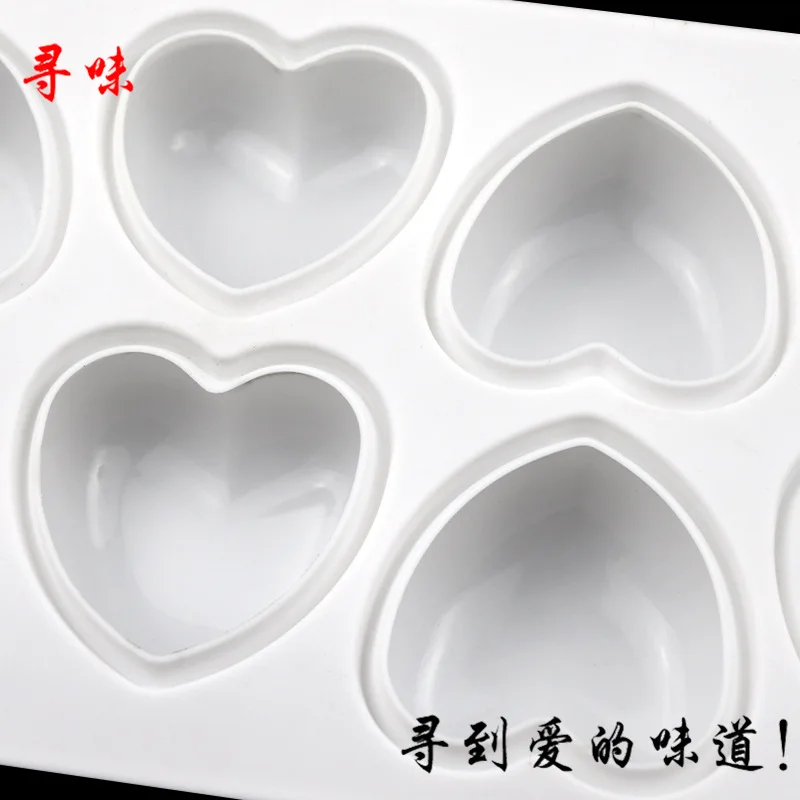Silicone Mold Soap Molds 8 Pcs Love Heart Silicone Soap Mold Handmade Candle Making Kit Diy Chocolate Candy Ice Plaster Resin Cake Decoration Baking Tool