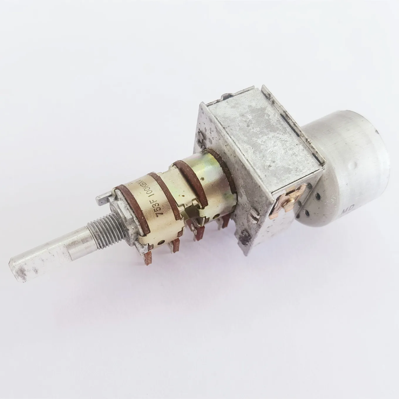 Original neues 100% RK16314MG Vierfachpotentiometer mit Motor 100KBx4 Griff mit Gewindelänge 25MMF 12pin (SCHALTER) – Detail 2
