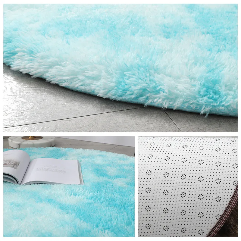 Thickened Plush Rugs Round Carpet For Living Room Sofa Foot Pad 2023 Fluffy Soft Kids Bedroom Cushion Balcony Hanging Basket Mat 5