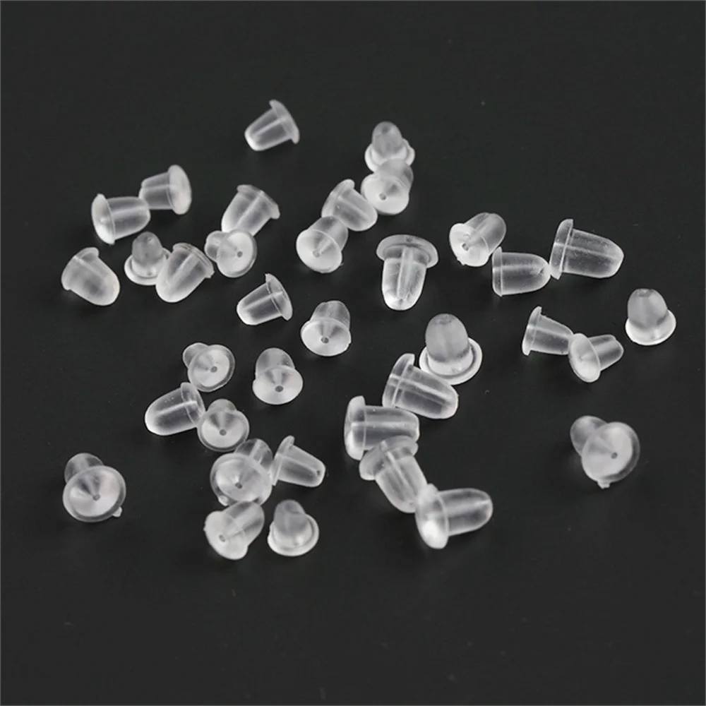 Silicone Earring Backs, 2000Pcs Soft Earring Stoppers, Clear Earring Backing  Replacement for Stud Post Fishhook Earrings, Hypoallergenic 