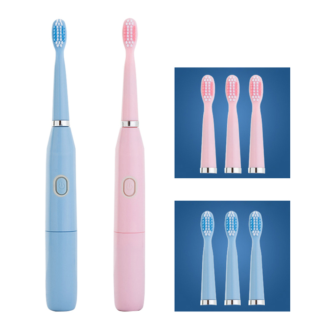 Electric Toothbrush With 4PCS Replacement Brush Heads 32000 High Frequency Sonic Vibration IPX7 Waterproof Toothbrush