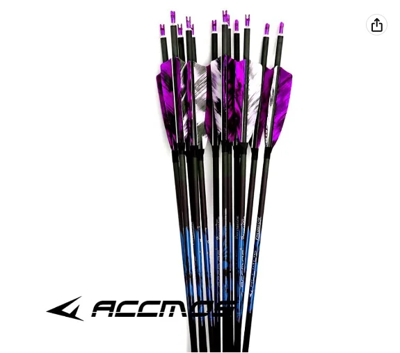 id6.2mm pure carbon feathers arrow Spine250/300/340/400/500/600/700/800 6/12pc 4inch turkey feathers Archery Bow Shooti carbon arrow shafts
