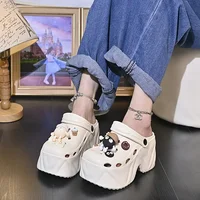 Women's Slippers 9CM High Platform Garden Fashion Clogs Shoes Women's Slippers Thick Bottom EVA Sandals Summer Girls Slippers - Image 2