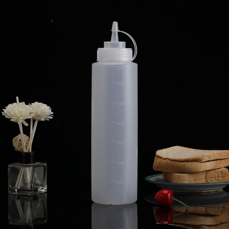 Seasoning Bottle Tomato Salad Sauce Plastic Pointed Squeezed Desktop Multifunctional Kitchen Supplies