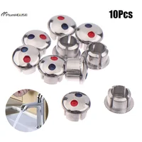 10Pcs Faucet Handle Hot Cold Water Sign Red Blue Label Decoration Cover Kitchen Bathroom Mixer Tap Indicate For Faucet Handles 1