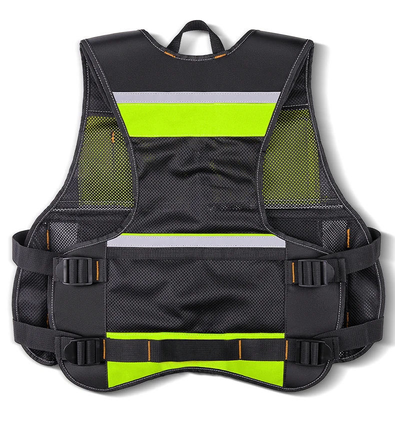 Workwear Allround Work Tool Vest Reflective Safety Vest with Multi-pockets and Zipper Heavy Duty Tool Vest for Electricians 5