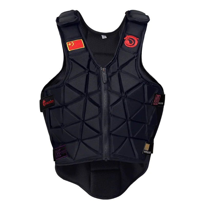 Cavassion horse riding equestrian equipments rider vest horse back body protector adjustable harness